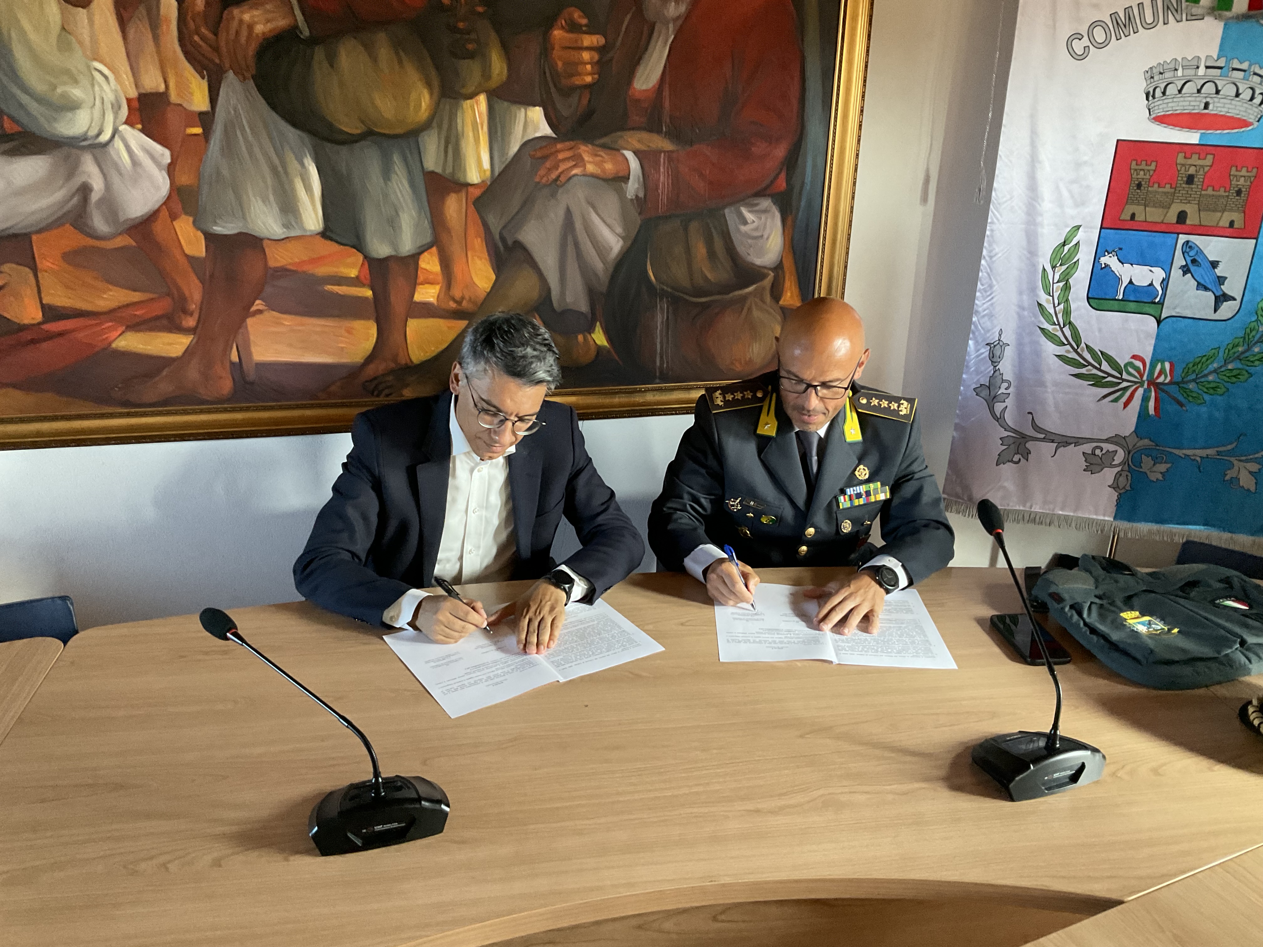 Firmato il primo accordo di collaborazione tra  Comune di Cabras e Comando Provinciale della Guardia di Finanza